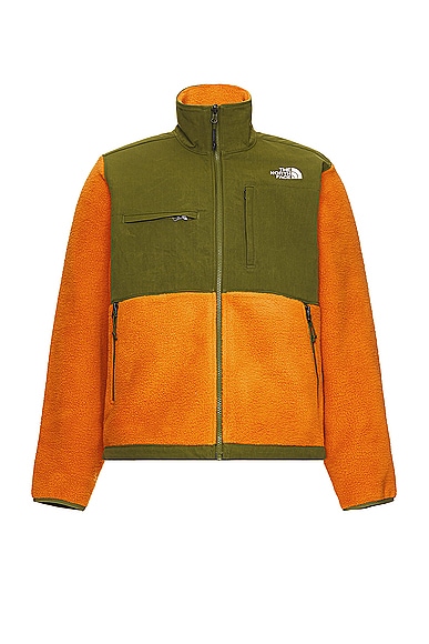 The North Face Ripstop Denali Jacket in Desert Rust & Forest Olive