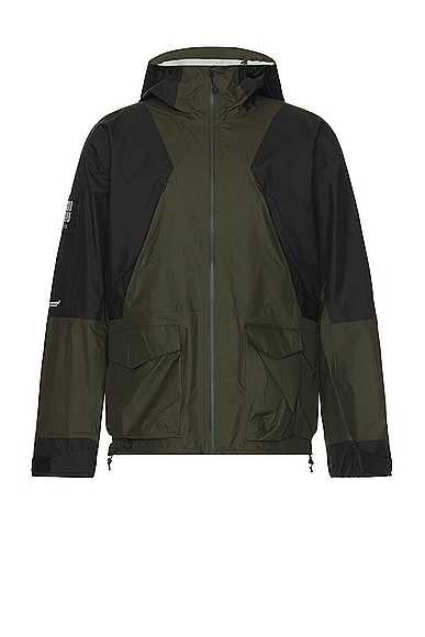 The North Face Soukuu Hike Packable Mountain Light Shell Jacket in TNF Black & Forest Night