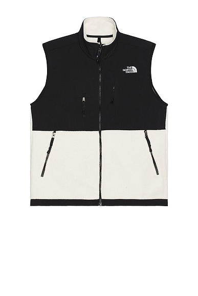 The North Face Retro Denali Vest in White Dune