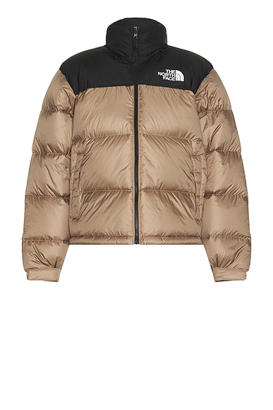 The North Face 1996 Retro Nuptse Jacket in Mocha Brown & TNF Black