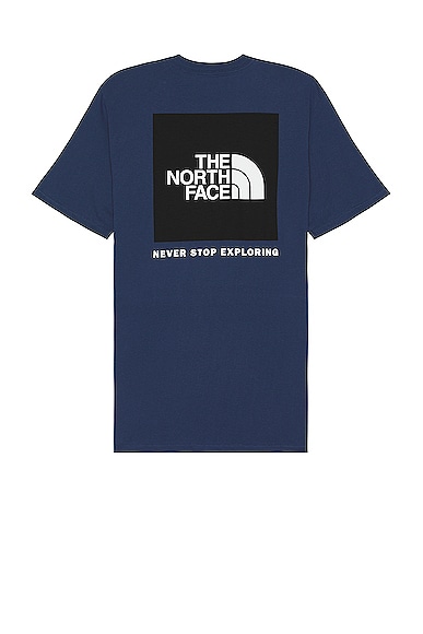 The North Face Box Nse Tee in Shady Blue & Tnf Black