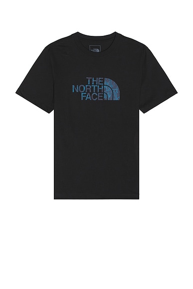 The North Face Evolution Regenerative Ink Half Dome Tee in TNF Black
