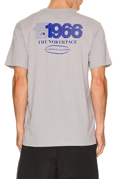 The North Face Tri-blend Logo Play Short Sleeve Tee in TNF Light Grey & White Heather