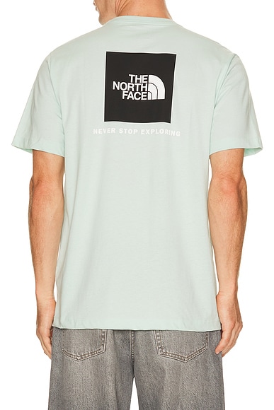 The North Face Evolution Box Nse Regular Short Sleeve Tee in Opal Frost