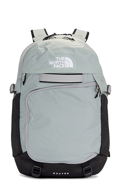 The North Face Router Backpack in Meld Grey & TNF Black