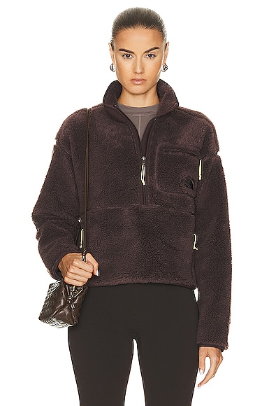 The North Face Extreme Pile Sherpa Fleece Pullover in Coal Brown