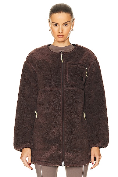Shop The North Face Extreme Pile Coat In Coal Brown