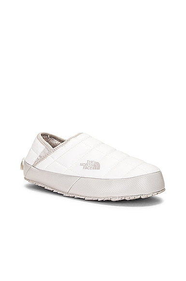 Shop The North Face Thermoball Traction Mule In Gardenia White & Silver Grey