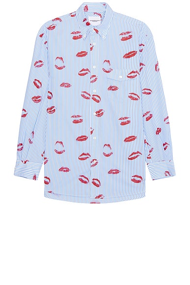 Back Gusset Lip Pattern Shirt