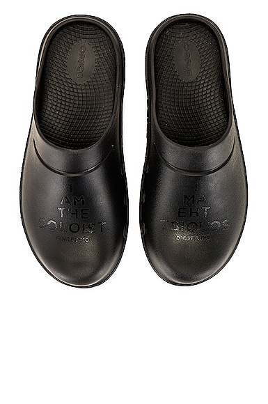 TAKAHIROMIYASHITA The Soloist Signature Clogs in Black u0026 Black | FWRD