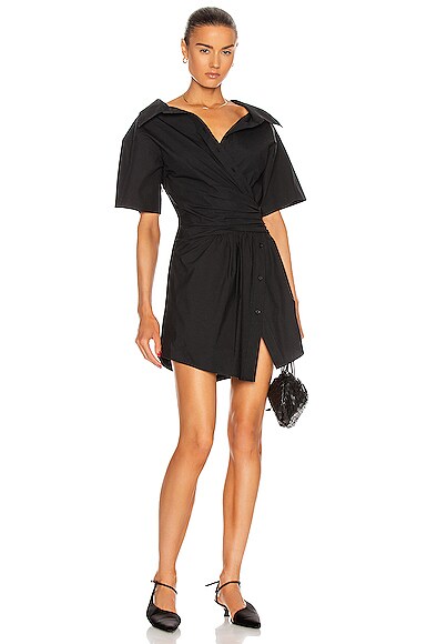 ALEXANDER WANG T GATHERED BUTTON DOWN DRESS,TBBY-WD179