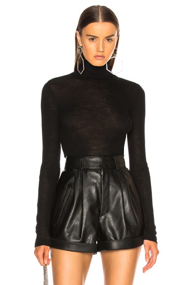 T by Alexander Wang Fitted Turtleneck Sweater in Black | FWRD