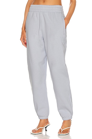 Alexander Wang T Foundation Puff Paint Logo Sweatpant In Xenon Blue