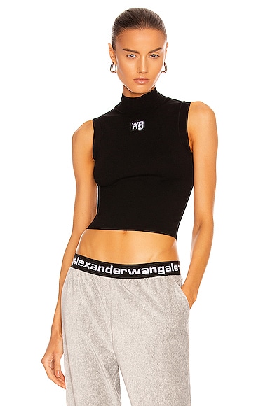 Alexander Wang Foundation Bodycon Muscle Tank Top in Soft White