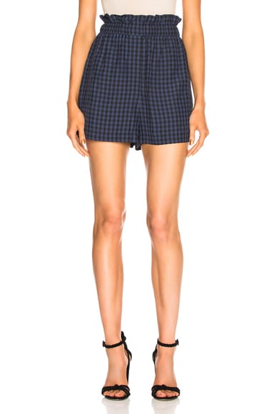 Viscose Gingham Pull On Shorts