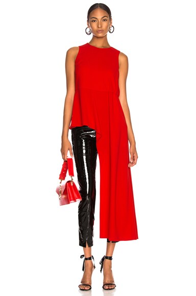 tibi triacetate draped top