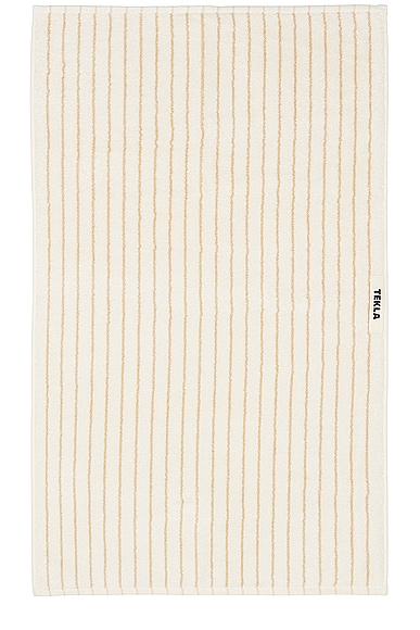Tekla Stripe Hand Towel In Sienna Stripes