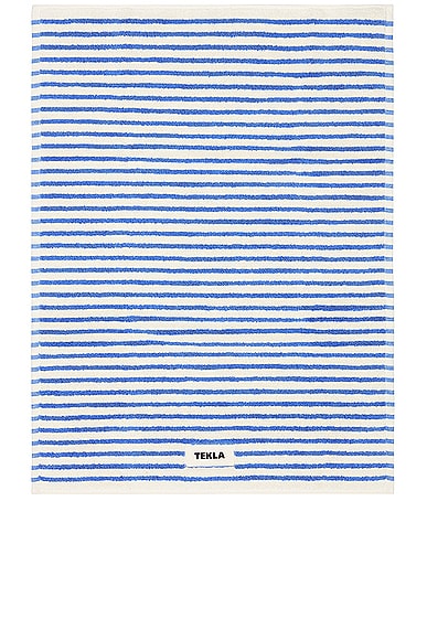 Tekla Stripe Bath Mat In Blue