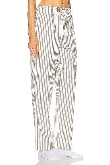 Shop Tekla Stripe Pant In Hopper Stripes