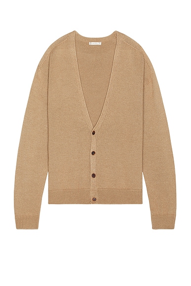 Wales Bonner Clarinet Cardigan in Pale Yellow & Brown | FWRD