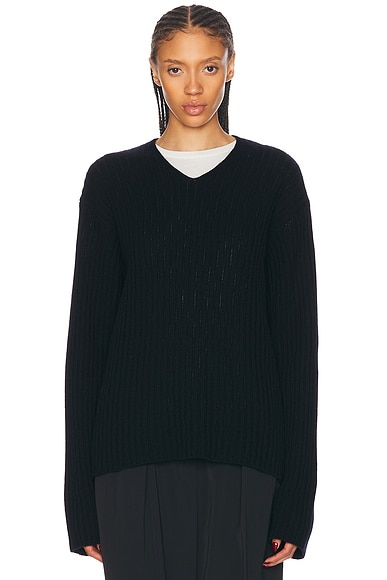The Row Gustave Top in Dark Navy