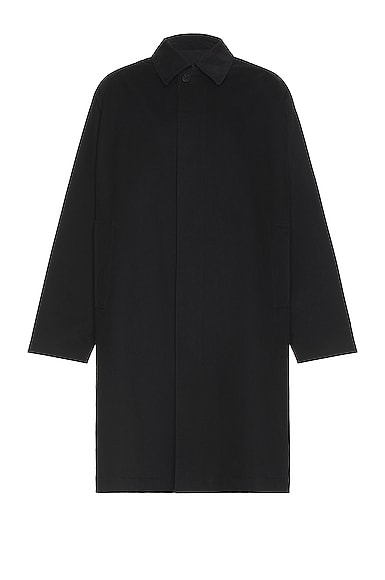 The Row Tavish Cotton And Virgin Wool-blend Coat In Black