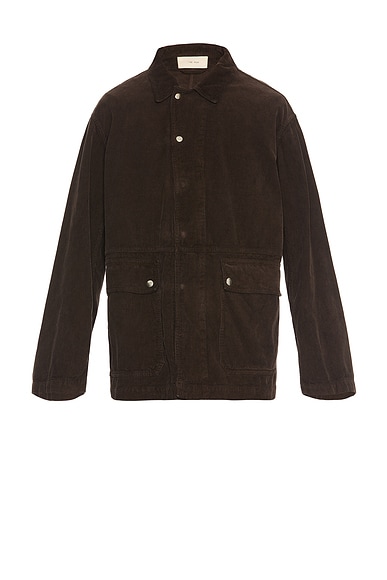 The Row Frank Jacket in Dark Coffee