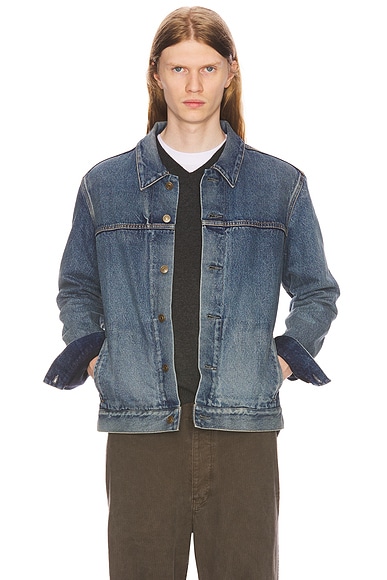 The Row Mendo Jacket in Vintage Indigo