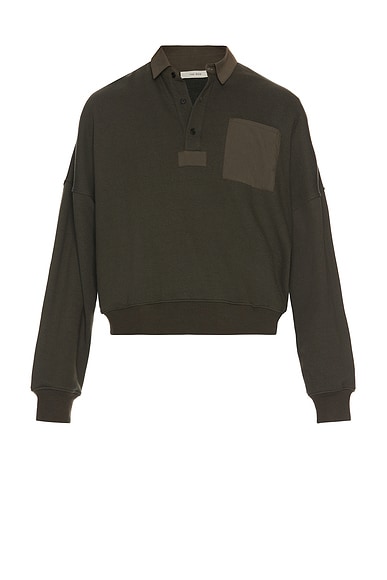 The Row Dende Long Sleeve Shirt in Warm Sepia