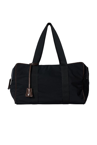 The Row New Sisal Duffle in Black & Deep Brown Ans