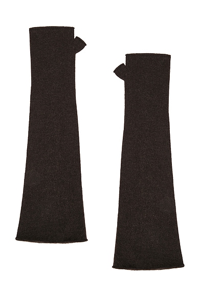 The Row Leina Arm Warmers in Brown Melange