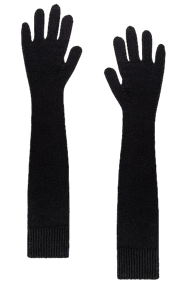 Shop The Row Dovera Gloves In Dark Navy