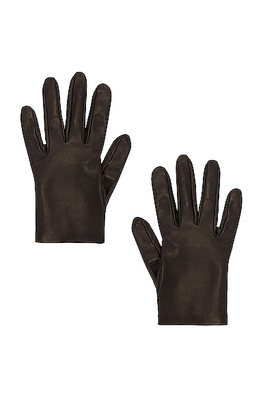 The Row Lorella Gloves In Black