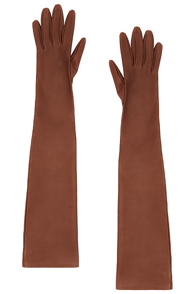 手袋 The Row 'Simon' Gloves The Row Simon Gloves in Oak | FWRD