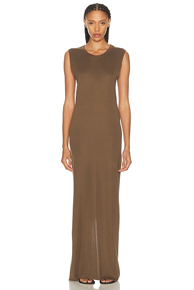 The Row Oiva Dress in Nut Brown
