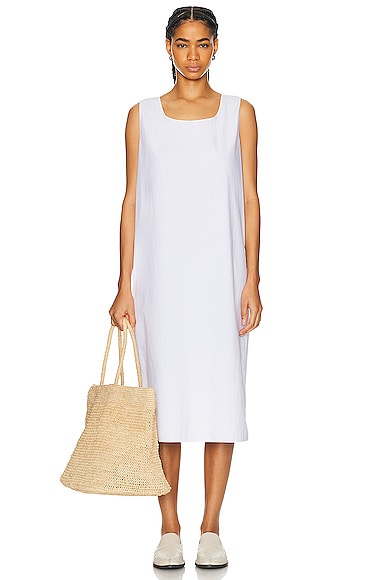 The Row Janah Dress in Off White