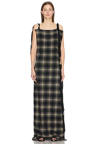 The Row Dom Dress in Black & Beige