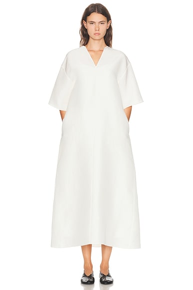 The Row Mia Dress in Off White