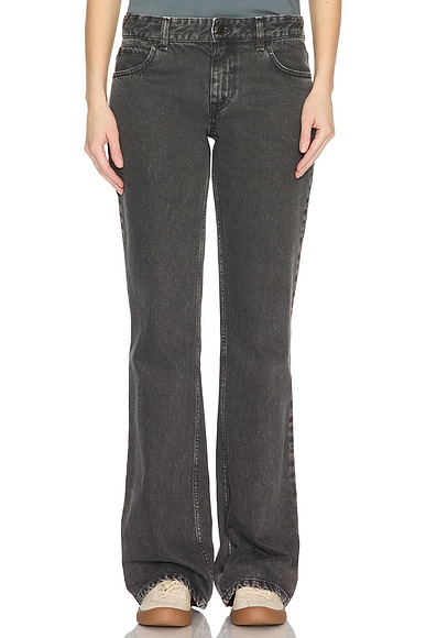 The Row Lyndsey Straight Leg in Faded Black