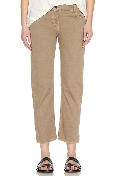 The Row Riaco Slim Leg Jeans in Taupe