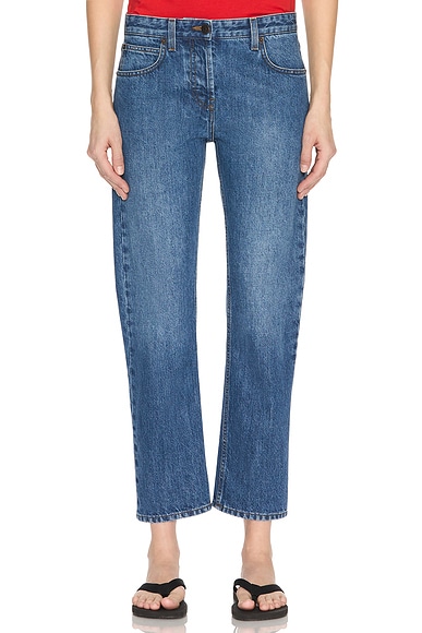 The Row Riaco Slim Leg Jeans in Washed Blue