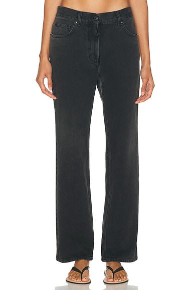 The Row Fargo Straight Leg in Washed Black