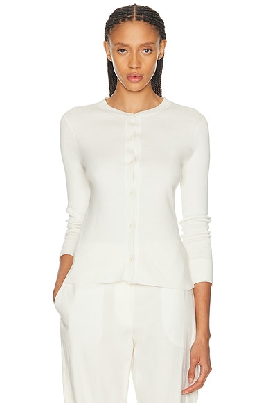 The Row Okino Cardigan in White