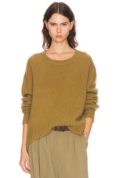 The Row Parth Cashmere Sweater in Leaf