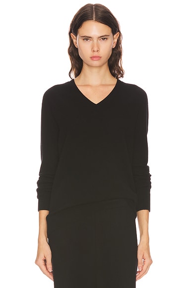 The Row Phora Cashmere Sweater in Black