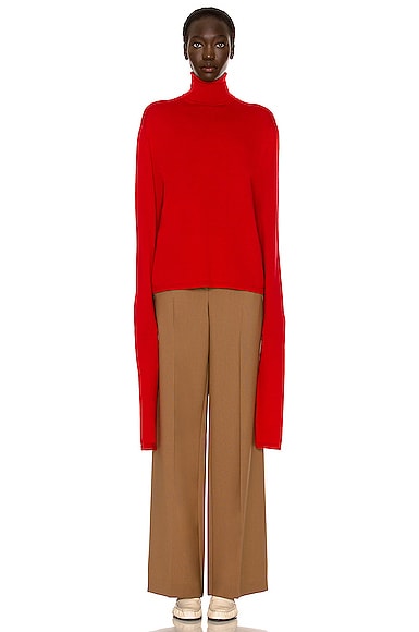 The Row Carlus Top in Crimson Red