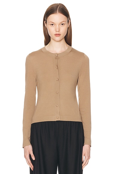 【楽ギフ_包装】 Cardigan Rasa Saison de Loulou in FWRD | Melange Beige トップス