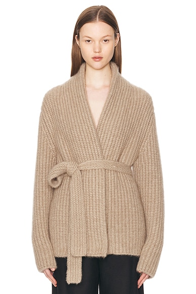 The Row Isotani Cardigan in Beige