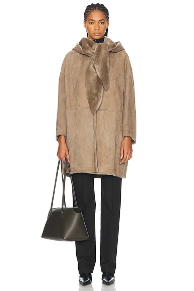 The Row Parnasse Coat in Taupe