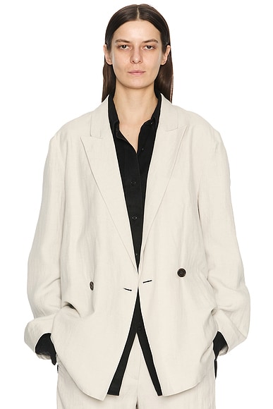 The Row Nat Jacket in Pearl Grey